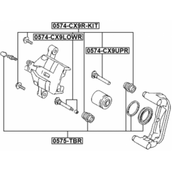 Alternative view of REAR CALIPER SLIDE PIN