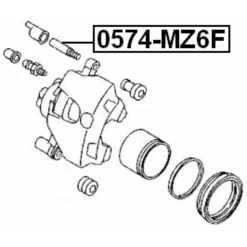 Alternative view of FRONT CALIPER SLIDE PIN