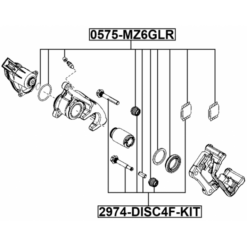 Alternative view of REAR BRAKE CALIPER REPAIR KIT (SET FOR ONE SIDE)