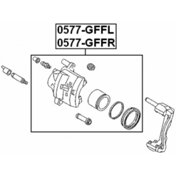 Alternative view of FRONT LEFT BRAKE CALIPER ASSEMBLY