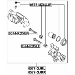 Alternative view of REAR RIGHT BRAKE CALIPER ASSEMBLY (WITH BRACKET)