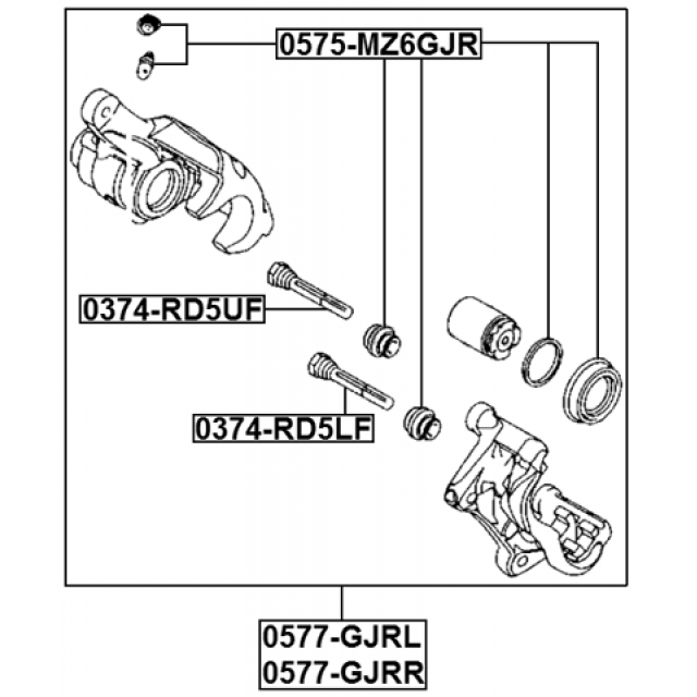 REAR RIGHT BRAKE CALIPER ASSEMBLY (WITH BRACKET) - Image 2