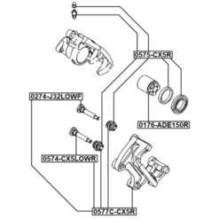 Alternative view of REAR BRAKE CALIPER BRACKET CARRIER (WITH SLIDE PINS)