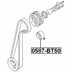 Alternative view of TIMING BELT TENSIONER PULLEY
