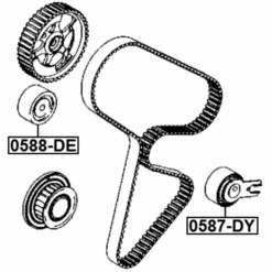 Alternative view of TIMING BELT TENSIONER PULLEY