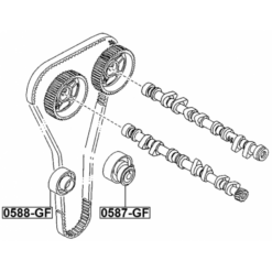 Alternative view of TIMING BELT TENSIONER PULLEY