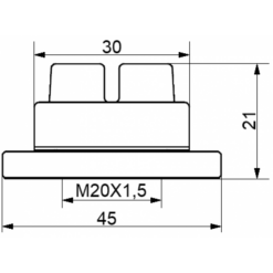 Alternative view of WHEEL HUB NUT 30X21