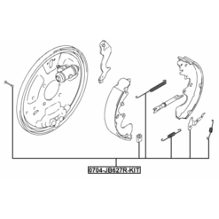 Alternative view of BRAKE SHOE FITTING KIT
