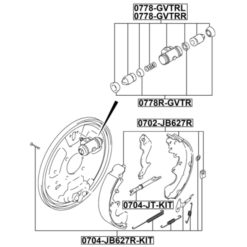 Alternative view of REAR BRAKE SHOE ADJUSTER KIT (SET FOR TWO SIDES)