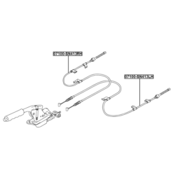 Alternative view of PARKING BRAKE CABLE, RIGHT