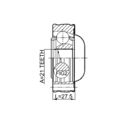 Alternative view of PROPSHAFT CV JOINT 21X74