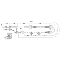 Alternative view of ABS SENSOR FRONT RIGHT
