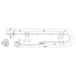 Alternative view of ABS SENSOR FRONT LEFT