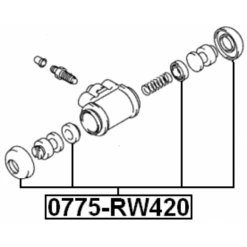 Alternative view of REAR WHEEL BRAKE CYLINDER REPAIR KIT (SET FOR ONE SIDE)