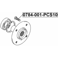 Alternative view of WHEEL STUD PCS 10