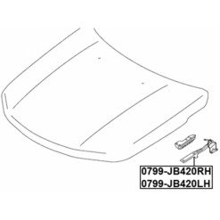 Alternative view of HINGE ASSEMBLY HOOD RIGHT