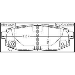 Alternative view of PAD KIT, DISC BRAKE, REAR - KIT (WITH ANTI SQUEAL SHIM)