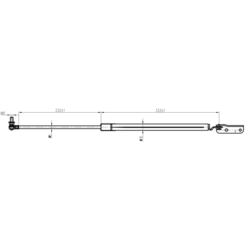 Alternative view of TAILGATE GAS STRUT LEFT (WITH BRACKET) L585/490N