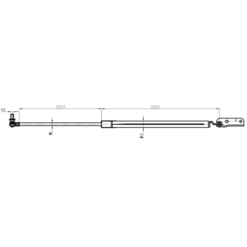 Alternative view of TAILGATE GAS STRUT RIGHT (WITH BRACKET) L585/490N