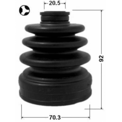 Alternative view of BOOT INNER CV JOINT KIT 70.3X92X20.5