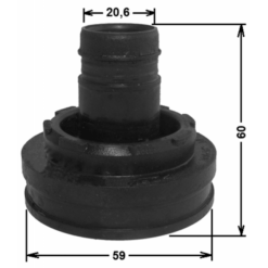 Alternative view of DRIVE SHAFT CV JOINT BOOT 59X60X20.6