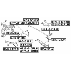 Alternative view of REAR LEFT TRAILING ROD
