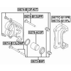 Alternative view of FRONT CALIPER SLIDE PIN KIT