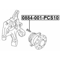 Alternative view of WHEEL STUD PCS 10