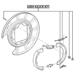 Alternative view of BRAKE SHOE FITTING KIT (SET FOR ONE SIDE)