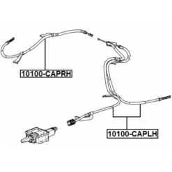 Alternative view of PARKING BRAKE CABLE, LEFT