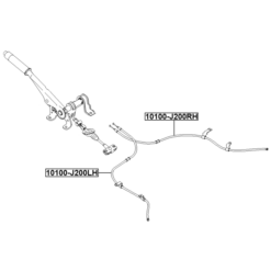 Alternative view of PARKING BRAKE CABLE, LEFT