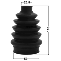 Alternative view of BOOT INNER CV JOINT KIT PVC 59X110X23.5