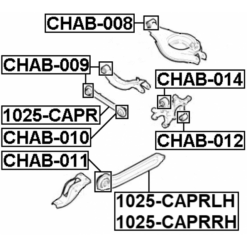Alternative view of REAR LEFT TRAILING ROD