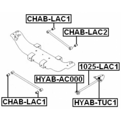 Alternative view of REAR TRAILING ROD