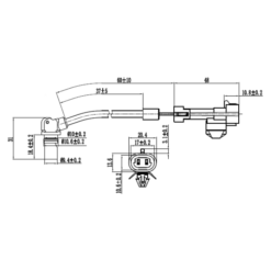 Alternative view of ABS SENSOR FRONT
