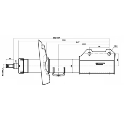 Alternative view of SHOCK ABSORBER FRONT LEFT