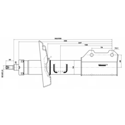 Alternative view of SHOCK ABSORBER FRONT LEFT
