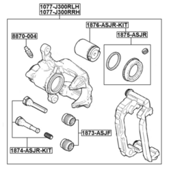 Alternative view of REAR LEFT BRAKE CALIPER ASSEMBLY (WITH BRACKET)