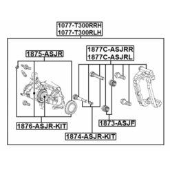 Alternative view of REAR RIGHT BRAKE CALIPER ASSEMBLY (WITH BRACKET)