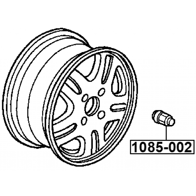 WHEEL NUT M12X1.5 L35.4 - Image 2