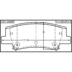 Alternative view of PAD KIT, DISC BRAKE, REAR - KIT (WITH ANTI SQUEAL SHIM, WITH BRACKETS)