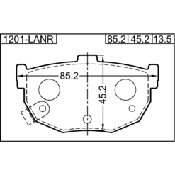 Alternative view of PAD KIT, DISC BRAKE, REAR - KIT (WITH ANTI SQUEAL SHIM)