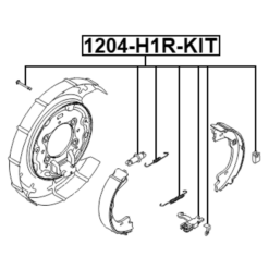 Alternative view of BRAKE SHOE FITTING KIT (SET FOR TWO SIDES)