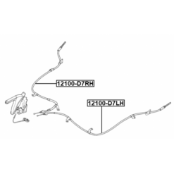 Alternative view of PARKING BRAKE CABLE, RIGHT