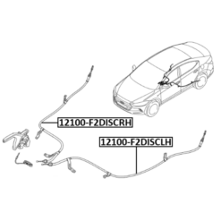 Alternative view of PARKING BRAKE CABLE, RIGHT