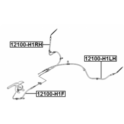 Alternative view of PARKING BRAKE CABLE, LEFT