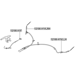 Alternative view of PARKING BRAKE CABLE, LEFT