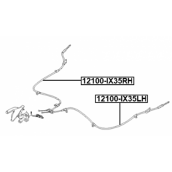 Alternative view of PARKING BRAKE CABLE, LEFT