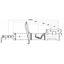 Alternative view of SHOCK ABSORBER FRONT LEFT