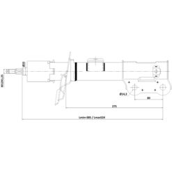 Alternative view of SHOCK ABSORBER FRONT RIGHT GAS.TWIN TUBE